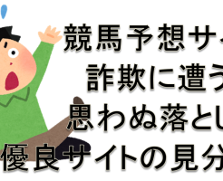 競馬予想サイトで詐欺に遭う！？思わぬ落とし穴と優良サイトの見分け方